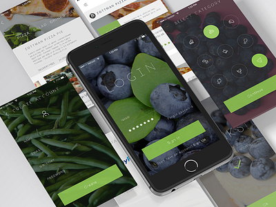 Food delivery UI Kit app delivery design food interface ios iphone kit mobile mockup ui ux
