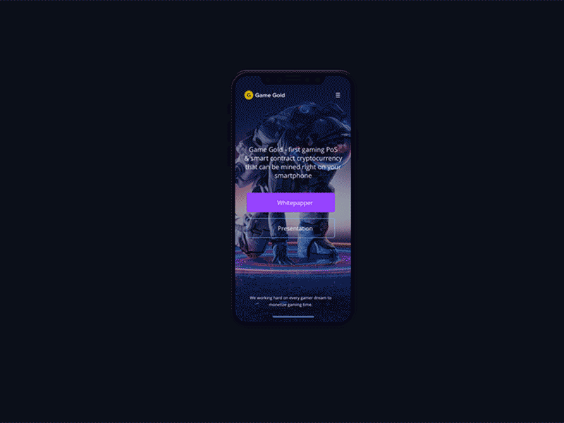 GAME GOLD ICO Brand Identity cryptocurrency ux ui branding ico