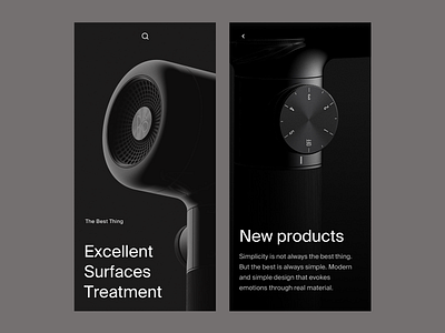 B&O Concept Design dark design digital headphones industrial interface mobile mobile app mobile design product tech ui ux uxui