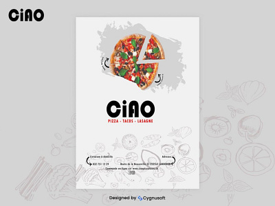 Ciao flyer branding flyer design graphicdesign restaurant menu