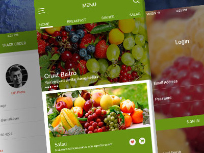Fruit Store App adobe photoshop mobile app user experience design