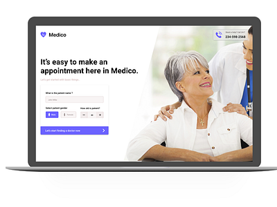 Medico - Book Patient Appointment System adobe photoshop adobe xd app design appointment appointment appointment book illustration interaction medical care medical ui ui ux