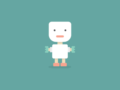 Robot Guy after effects animation flat geometric icon illustration robot vector