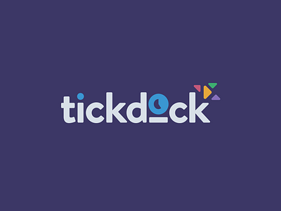 Net Magazine Design Challenge - TickDock Logo brand branding design emblem identity logo logomark mark netmag purple