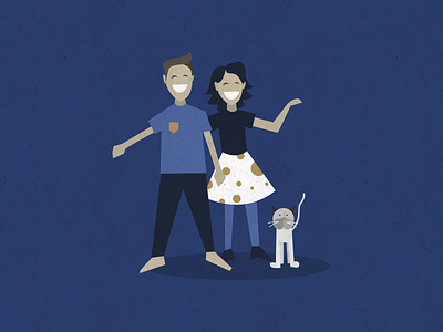 Hi. We're adults. Also Catpants. character design illustration people texture vector websiet