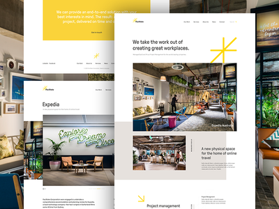 Marketing Website clean commercial design grid layout marketing minimal property simple ui web design website