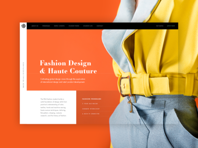 PAA Fashion Hero clean concept design fashion grid hero layout marketing minimal ui web design website