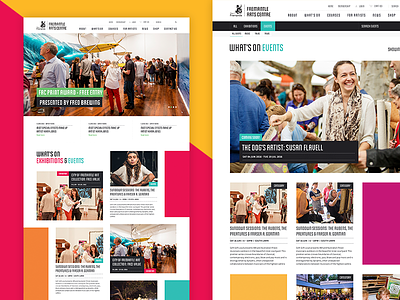 Fremantle Arts Centre arts clean concept design grid homepage layout marketing ui venue web design website