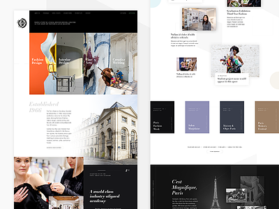 Paris American Academy Website 🇫🇷 art concept design fashion grid homepage layout paris photography ui web design website