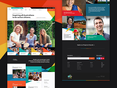 🇦🇺 Auspire - Homepage Concept australia community concept design grid homepage layout ui vibrant web design website