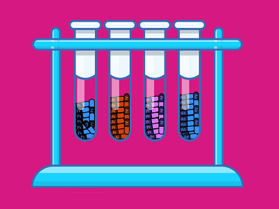 Chemistry test tube illustration