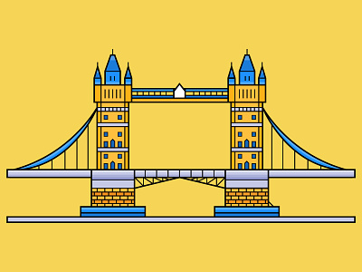 Tower Bridge, London Illustration by Nitin Singh on Dribbble