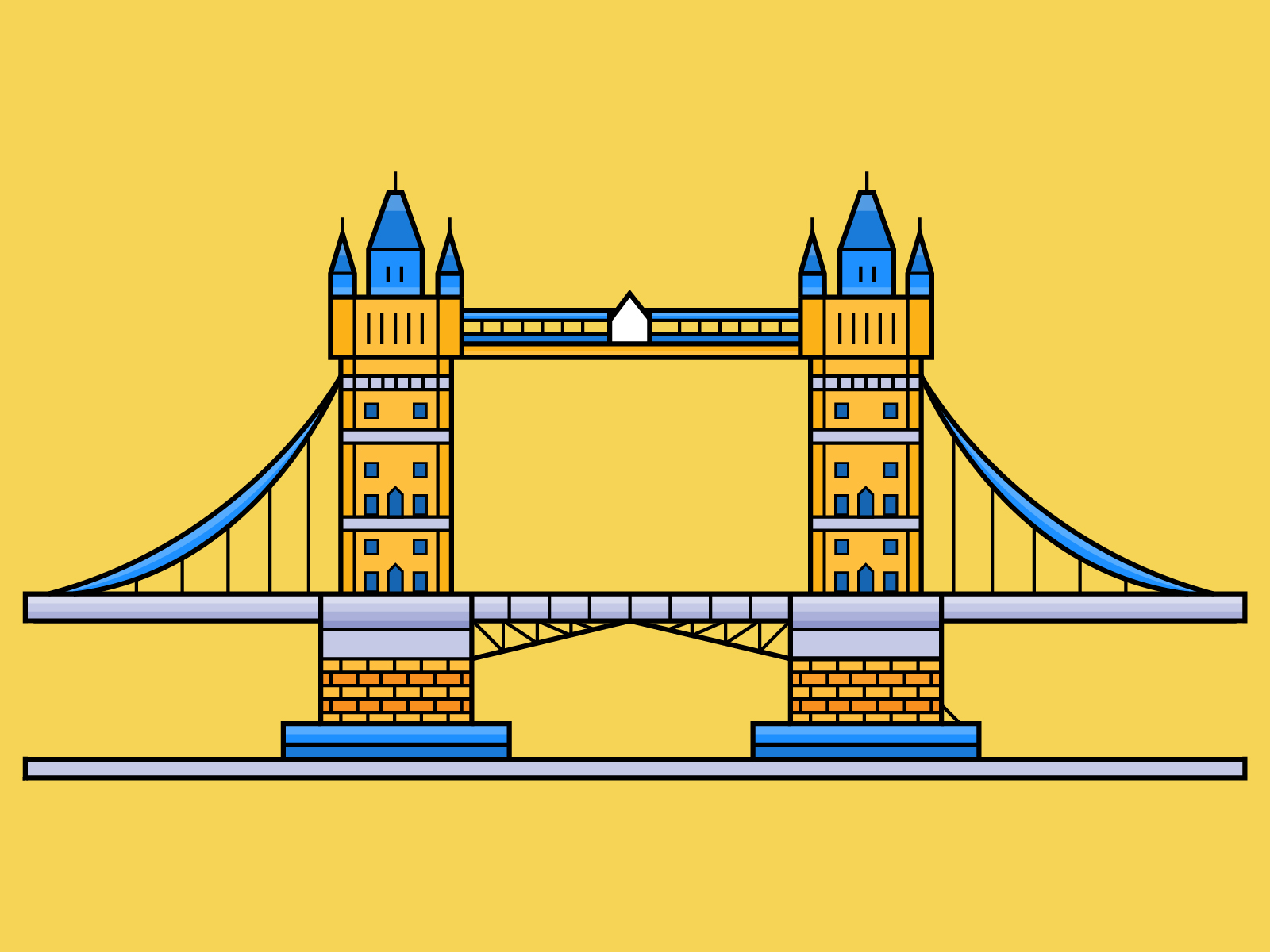 Tower Bridge Poster | Iconic Illustrated London Wall Art – Slay My Print