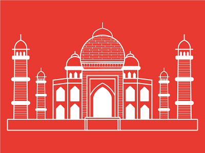 Wonders of the World: Taj Mahal agra design flat graphic design heritage icon illustration illustrator india landmark logo monuments place places taj mahal temple tourism travel vector vector illustration