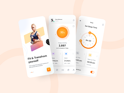 Fitness App android app android app design app app design app screens health health app