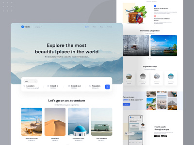 Travia Traveling website homepage landing page mobile travel travel page traveling website web web design webpage website
