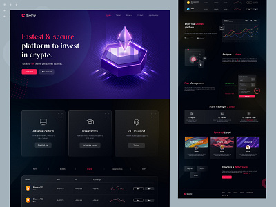 Queenfy Cryptocurrency Website app branding crypto cryptocurrency graphic design landing page ui web design website website design