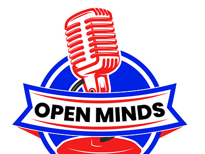 open minds podcast Logo design