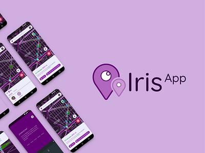 Iris App app branding graphic design logo ui ux