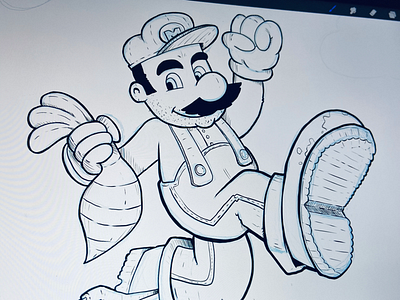 Super Mario 2 digital art ipad pro procreate super mario bros