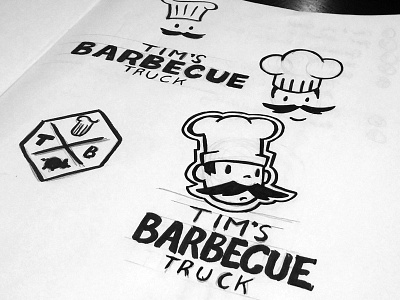 BBQ Truck Identity identity logo sketchbook sketches