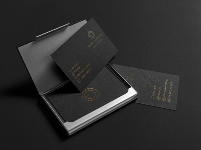 Business card black branding business card design businesscard gold minimalistic modern