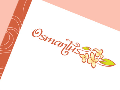 Osmantus cosmetic flower logo perfume