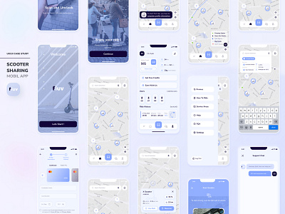 Scooter Sharing App | UX/UI Case Study app design ui ux uxdesign uıdesign