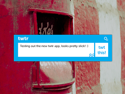Twtr app application desktop metro pc settings tweet twitter twtr windows