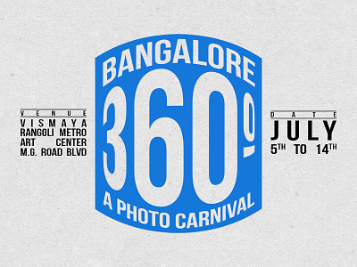 Bangalore 360º - Logo Design 360 bangalore carnival date design exhibition india logo photo photography venue