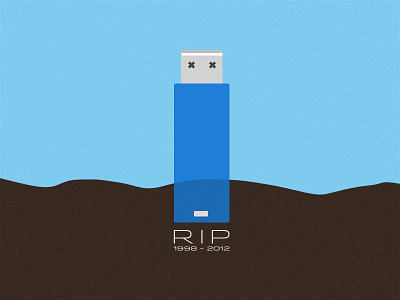 RIP Pen Drives 1998-2012 adobe blue brown dead drive flash ground illustrator pen drive photoshop rip