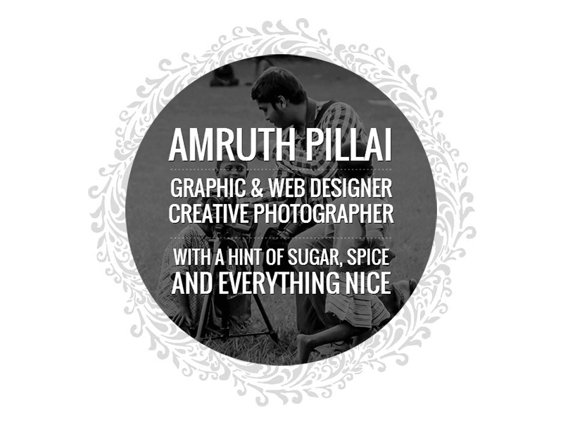 Amruth Pillai - Website Ornament animation element floral illustrator ornament pattern photography photoshop redesign typography website