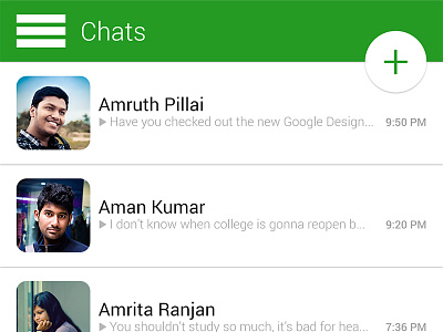 WhatsApp - Google Material Design