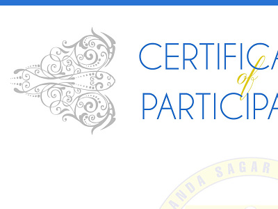 College Hackathon Participation Certificate calligraphic certificate college elegant print