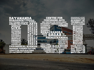 Dayananda Sagar Institutions Typographic dayananda sagar design institutions photoshop typography