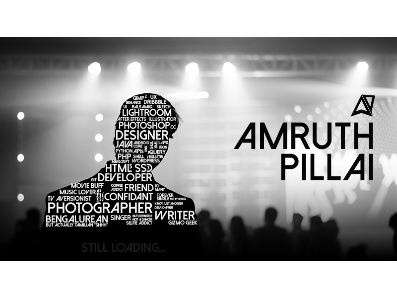 Typography for Resume hobbies skills amruth words logo typography resume