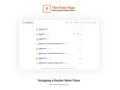 Hacker News Redesign clone feed figma hacker news news redesign speed design tutorial ui