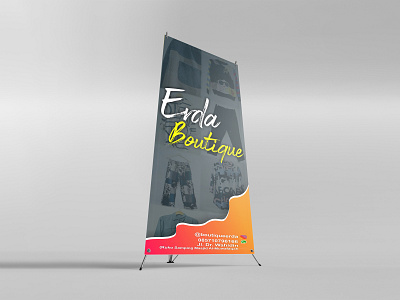 Erda Boutique Standing banner design illustration typography vector