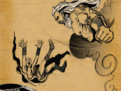 Concept Art for Mobile Game art drawing game greek hades illustration mobile app mythology storyboard zeus