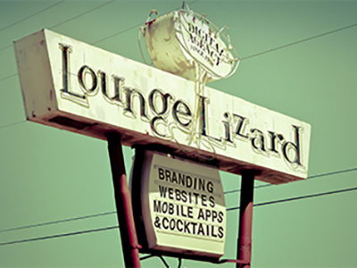 Lounge Lizard Cover Page 1950s retro vintage website