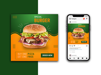 Burger Banner Instagram Template