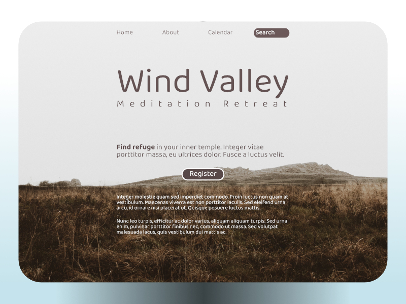 Wind Valley Web Design by nofate on Dribbble