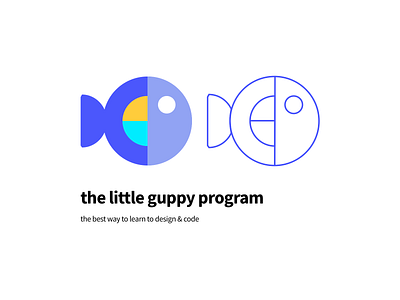 the little guppy illustration logo