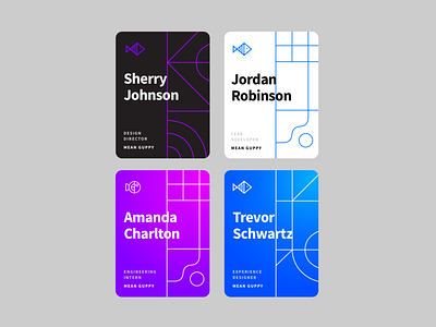 Identity cards cards design gradient design