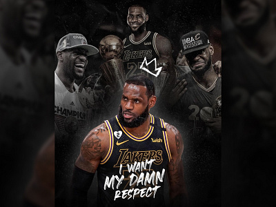 Lebron design photoshop poster typography