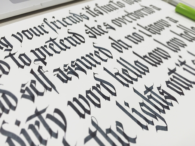 Gothic Calligraphy by Jeii on Dribbble