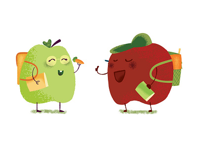 An apple a day keeps the doctor away apple fruit health illustration kids package pupil school snack vector vitamin