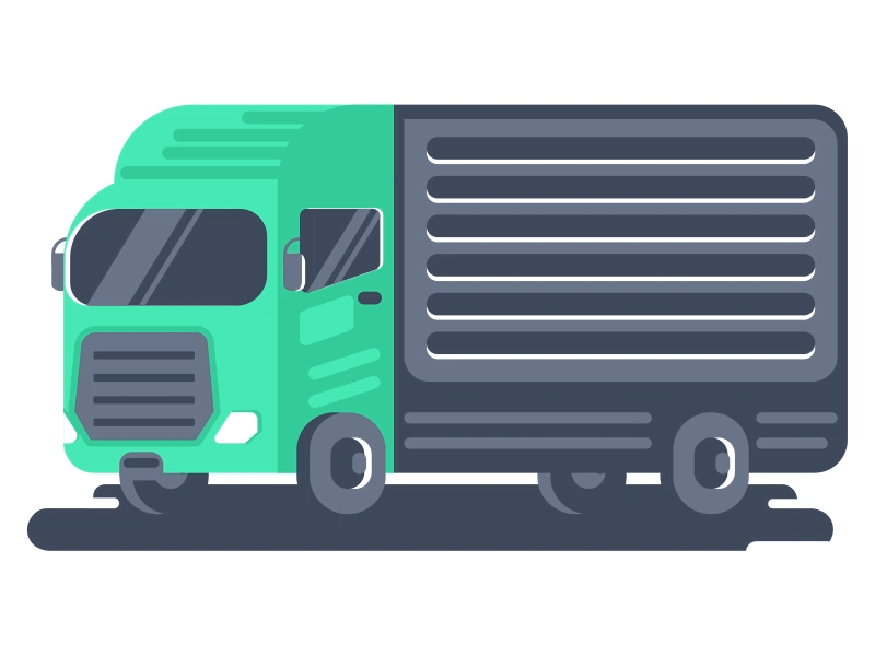 On the road 2d after effects animation drive flat gif graphics ride road truck vector