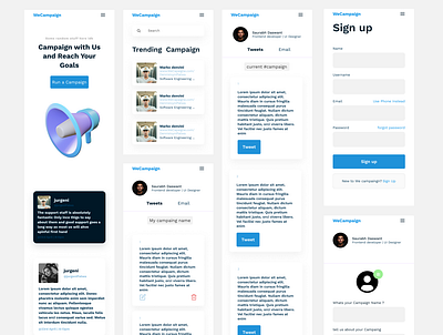We Campaign design landingpage ui webapp