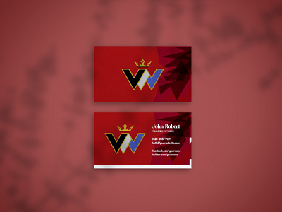 concepts bussines card with logo art business card design flat graphic design icon illustration illustrator logo red win